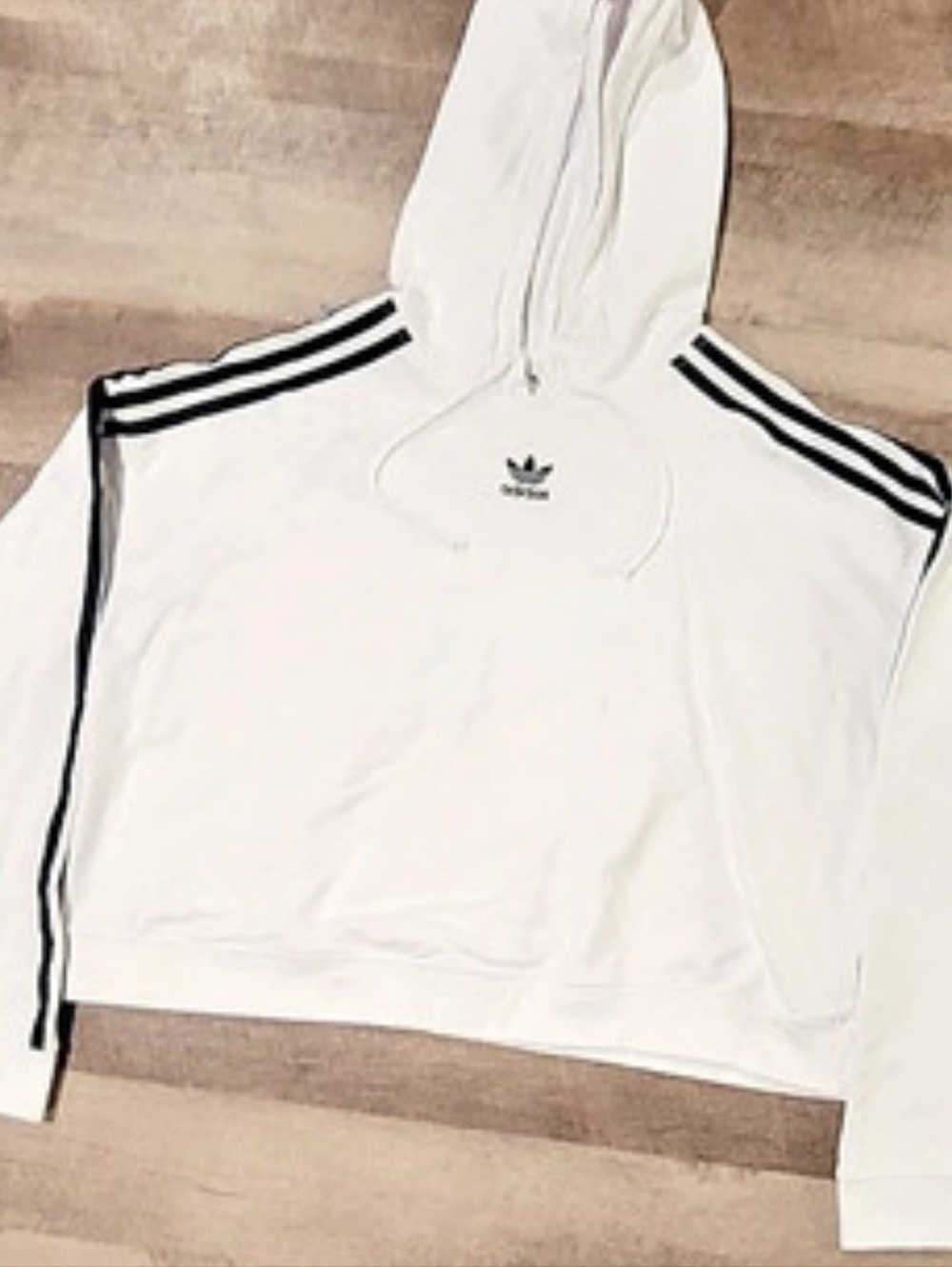 adidas Originals Trefoil Crop Hoodie Color Block Medium